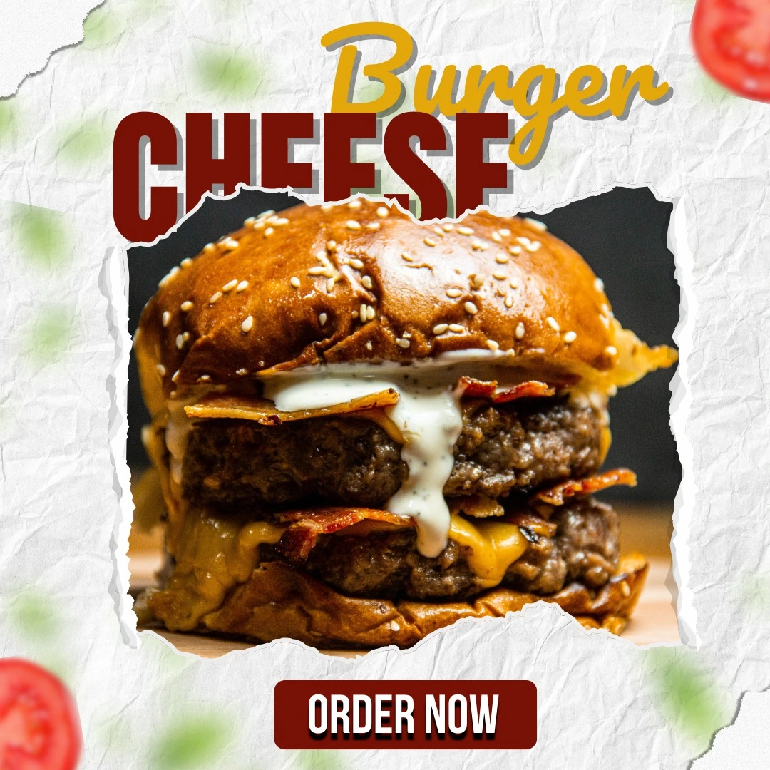 Creative Burger Promotion Graphic by Hammad Ahmed